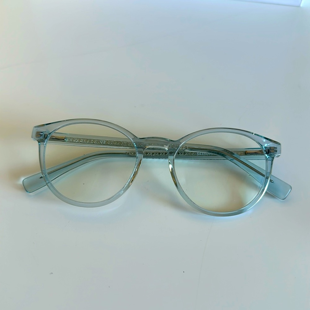 Eyeglasses frame light blue